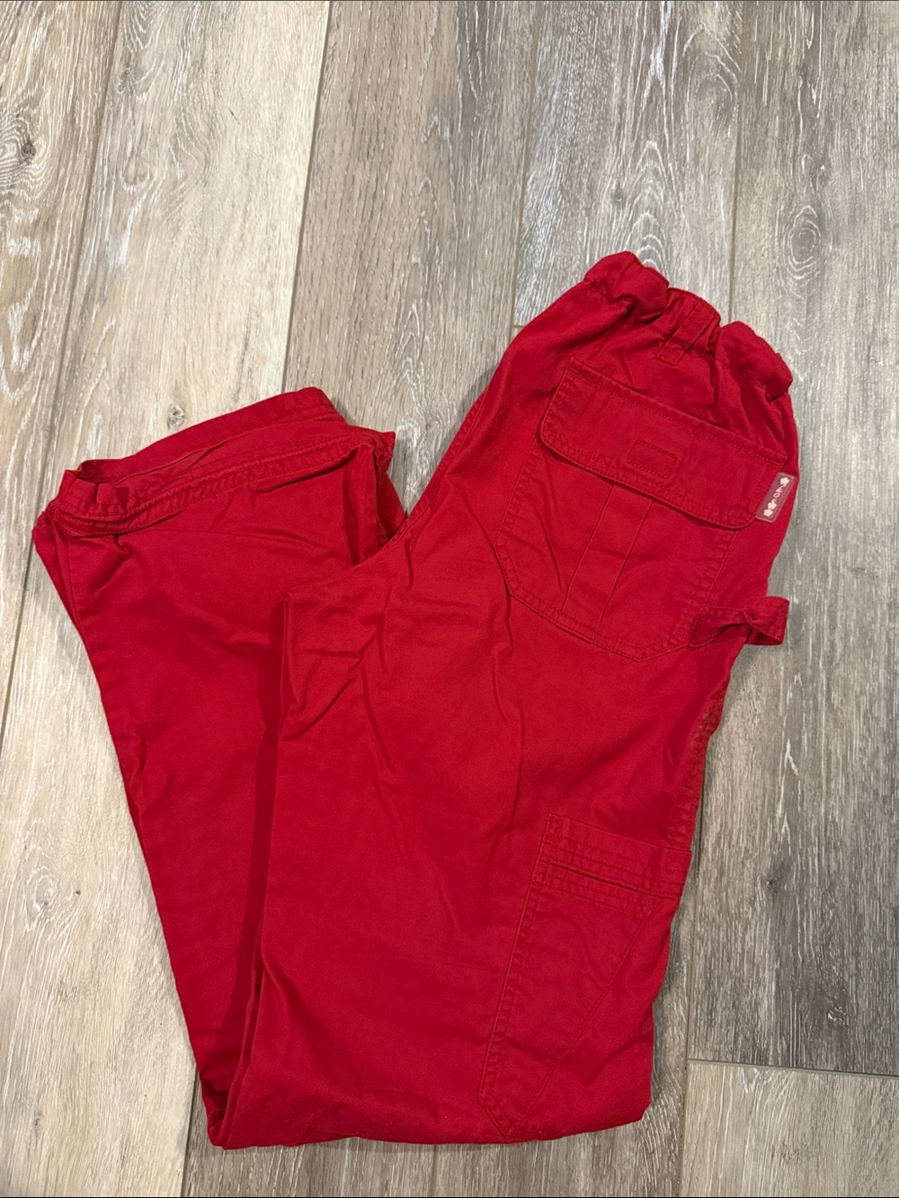 koi Red Cargo Jogger Scrub Pants